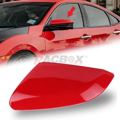 #ad Side Mirror Cap Cover for HONDA CIVIC 2016 2021 Red Driver Left Side $18.88