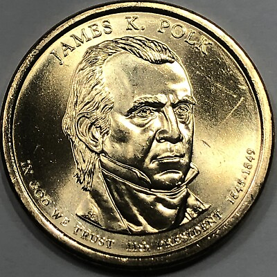 #ad 2009 D James K. Polk Presidential Golden Dollar Coin $4.25