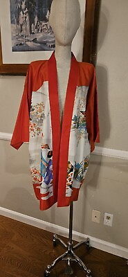 #ad Vintage Japanese Decorative Robe By Excellent Quality 100% Polyester As... $32.00