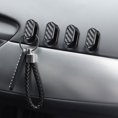 #ad 4pcs Mini Car Interior Hook Dashboard Hanger Holder Clips Storage Accessories $9.50