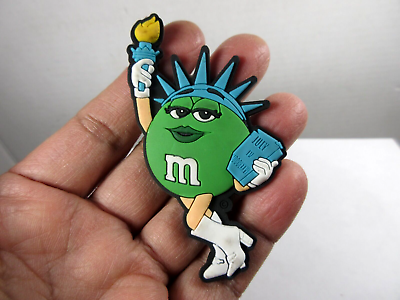 #ad Mars green Mamp;M Chocolate promo ad Statue Liberty New York rubber fridge magnet $14.99