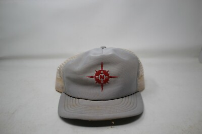 #ad Vintage Compass Rose Snap back White Mesh back Hat $25.96