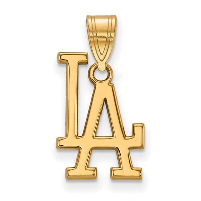 14k Yellow Gold MLB LogoArt Los Angeles Dodgers Letters L A Pendant 0.93g $272.00