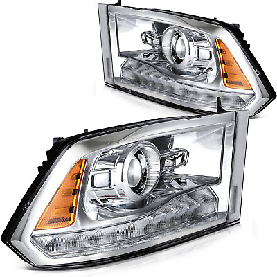 #ad For Dodge Ram 1500 2500 3500 2009 2018 Front Headlights Assembly Pair Clear Lens $181.99