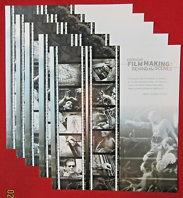 Five Sheets of Ten AMERICAN FILM MAKING Behind the Scenes 37¢ US Stamps. # 3772 #ad $25.00