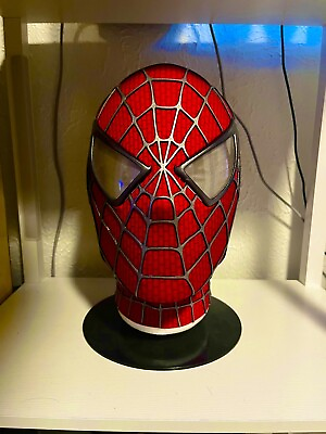 #ad Sam Raimi Spider Man Trilogy Mask Prop Replica Tobey Maguire Spider Man Mask $299.99