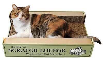 #ad Scratch Lounge Cardboard Cat Scratcher amp; Lounger for Large Cats XL 13x22 wi... $55.97
