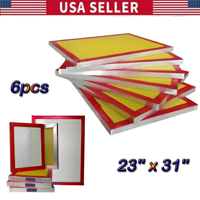 #ad 6Pcs 23quot; x 31quot; Aluminum Screen Printing Screens With 305 Yellow Mesh Count US $162.62