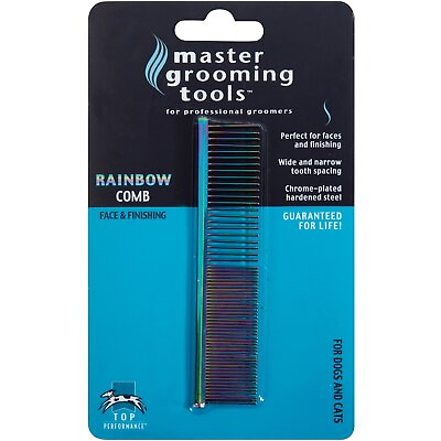 #ad Master Grooming Tools Rainbow Greyhound Combs — European Style Combs for Groo... $19.05