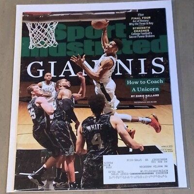 #ad Giannis Antetokounmpo Milwaukee Bucks Sports Illustrated April 8 2019 $9.99