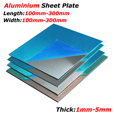 #ad Aluminium Sheet Plate Flat Guillotine cut Multiple Sizes Available Thick 1mm 5mm $83.80
