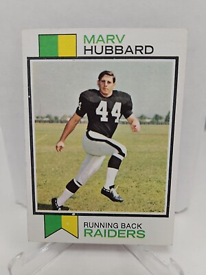 #ad 1973 Topps Marv Hubbard Oakland Raiders Card Football Card #345 $1.99