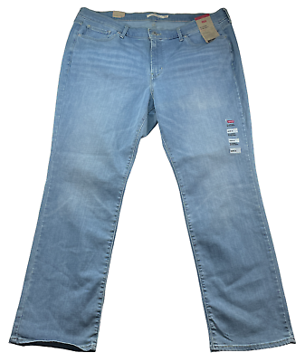 #ad Levis Jeans Womens Plus size 20W Blue Light Wash Denim Classic Straight Leg New $42.24