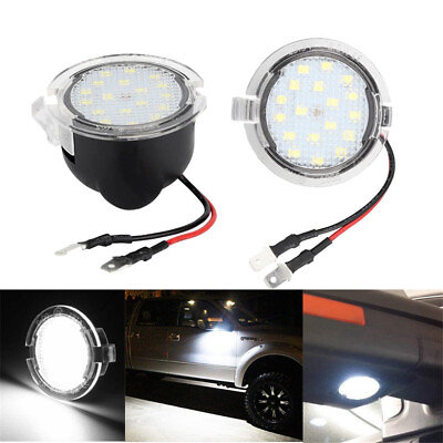 #ad Side Mirror Lights Xenon For Ford Taurus Edge Flex F150 White LED Puddle Lights $8.99