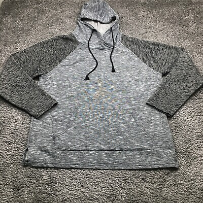 #ad Brooklyn Cloth Mens Hooded Sweatshirt Size XL 2 Tone Gray Long Sleeve EUC $16.14