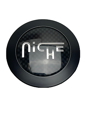 #ad Niche Black W Carbon Logo Snap In Wheel Center Cap 1002 22 CJ9003 $19.99