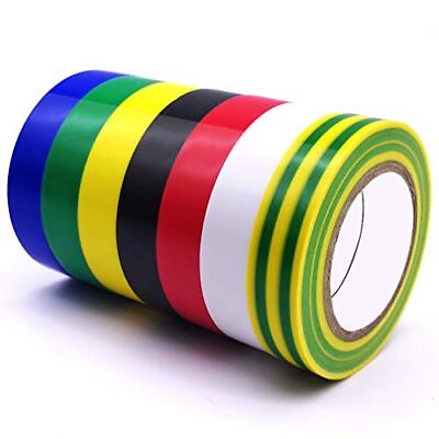 #ad Electrical Tape 7 Pack 7 Color PVC Strong Adhesive Insulation Tapes Heat Re... $23.55