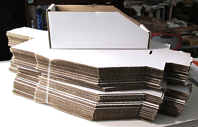 #ad 50 4 x 12 x 4.5 inch White Cardboard Open Top Storage Parts Bins storage bin $43.95