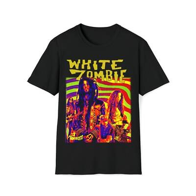 #ad Vintage White Zombie Band Black T Shirt H49291 $9.99