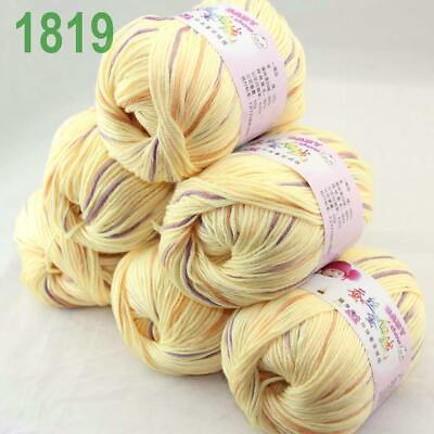 #ad Sale 6 SkeinsX50gr Soft Cashmere Silk Velvet Baby Hand Knitting Crochet Yarn 19 C $53.48