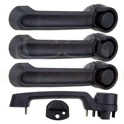 #ad 4Pcs Door Handles Black Outside Exterior Right Left For 2007 2013 Jeep Wrangler $46.99