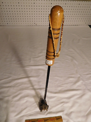 #ad Vintage Iron Brand M W R with a Wood Handle $60.00