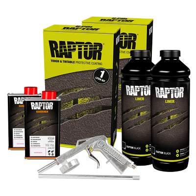 #ad U POL 4801 Black Raptor Truck Bed Liner Kit with Gun 2 Liter $120.25
