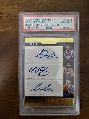 #ad Panini Dominion Gold Luka Doncic DeAndre Ayton Marvin Bagley RC ROOKIE AUTO 10 $899.99