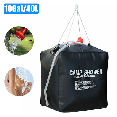 #ad 10 Gallon Solar Shower Bag Portable PVC Camping Outdoor Water Heating Bath Bag $16.89