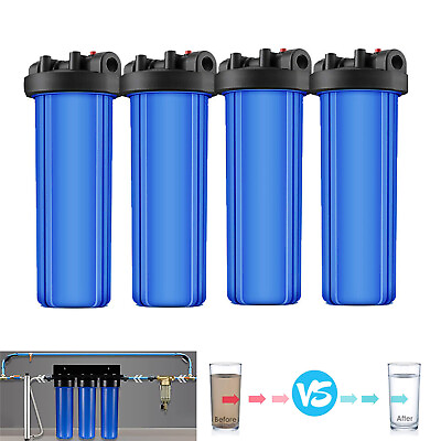 #ad 20 Inch Big Blue Whole House Water Filter Housing for RO Home Filtration System $95.99