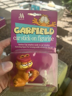 #ad Garfield Car Stick on Figurine SEALED $17.99