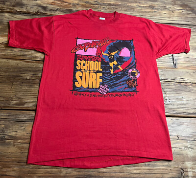 #ad ✔️Vintage Simon Peters School of Surf Tee Go Boardless Graphic T Shirt sz XLarge $45.97