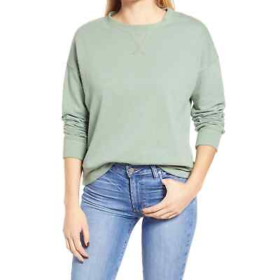 #ad Everleigh Cotton Blend Sweatshirt Size X Large Green $36.00