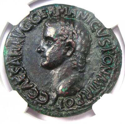 Gaius Caligula AE As Copper Roman Coin 37 41 AD Certified NGC Choice XF EF $2693.25