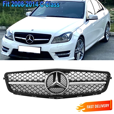 #ad NEW AMG Style Front Grille Grill For Mercedes Benz W204 C180 C280 C250 2008 2014 $67.90