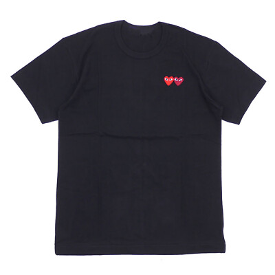 #ad Streetwear Comme Tee des Garcons Play Double Hearts T shirt $29.88