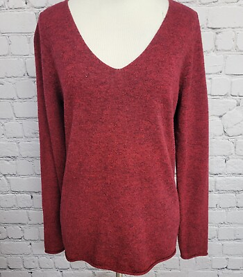 #ad Zadig amp; Voltaire Zoom Star Wool Cashmere Blend Sweater Red Womens Size Small $69.88