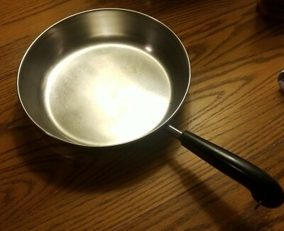 #ad Revere Ware 1801 Tri Ply Bottom Stainless Fry Pan Skillet 9” #901 Clinton ILL $26.95