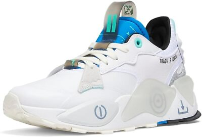 #ad Puma RS XL Playlist Lace Up Sneakers RS RSX White Ultra Blue $89.99