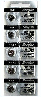 #ad ENERGIZER 371 370 SR920W SR920SW 5 Pieces Brand New Battery Authorized Seller $6.99
