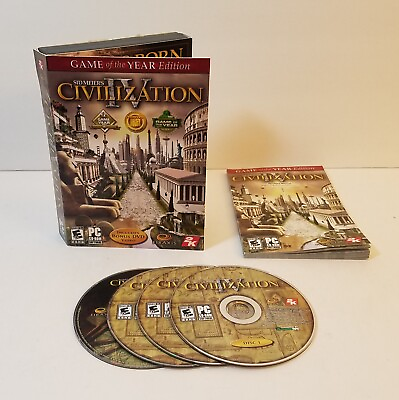 Sid Meier#x27;s Civilization IV Game Of The Year Edition PC CD Rom 2005 Windows #ad $9.04