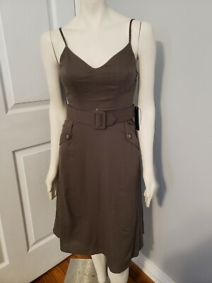 Jodi Kristopher Adjustable Strap Side Pockets Belted Zip Back Short NWT Dress 5 $29.99