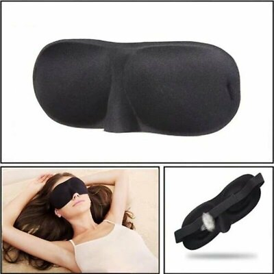 #ad Travel 3D Eye Mask Sleep Soft Padded Shade Cover Rest Relax Sleeping Blindfold $3.05