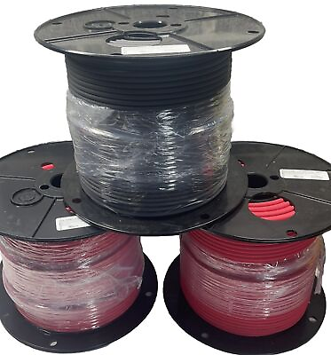 #ad 12 AWG Solar Panel Wire 500#x27; PV12 Power Cable 1K 2KV RED or BLACK $149.99