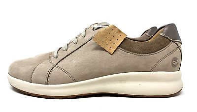 #ad Clarks Unstructured Un Adorn Lace Women#x27;s 7 Grey Leather Sneaker Comfort Shoe $26.00