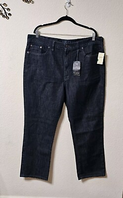 #ad Lucky Brand Jeans Mens 42x30 Blue Dark Wash Denim Classic Straight 329 w Pockets $45.39