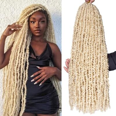 #ad Blonde Butterfly Locs Crochet Hair 30 Inch Pre twist 30 Inch Pack of 6 613# $65.87