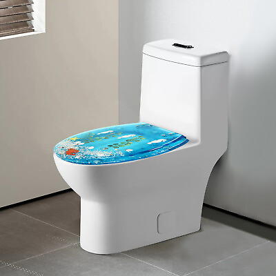 Resin Toilet Lid Toilet Seat Cover Silent Toilet Cover for U Type V Type Toilet #ad $49.86