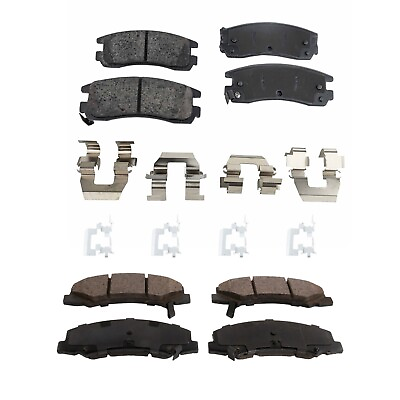 #ad Brake Pad Set For 2006 2010 Chevrolet Impala Front and Rear Set of 2 FWD $43.43