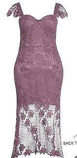 #ad City Chic Women#x27;s Leonie Lace Mermaid Dress Rose Size 20W $40.47